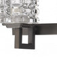 HomeRoots Coralie 5-Light Wall Sconce With Pressed Crystal Shades in Oil Rubbed Bronze Finish