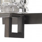 HomeRoots Coralie 5-Light Wall Sconce With Pressed Crystal Shades in Oil Rubbed Bronze Finish