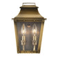 HomeRoots Coventry 2-Light Pocket Wall Light in Aged Brass Finish