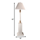 HomeRoots Creamy White Floor Lamp With Nautical Rope Finish