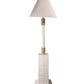 HomeRoots Creamy White Floor Lamp With Nautical Rope Finish