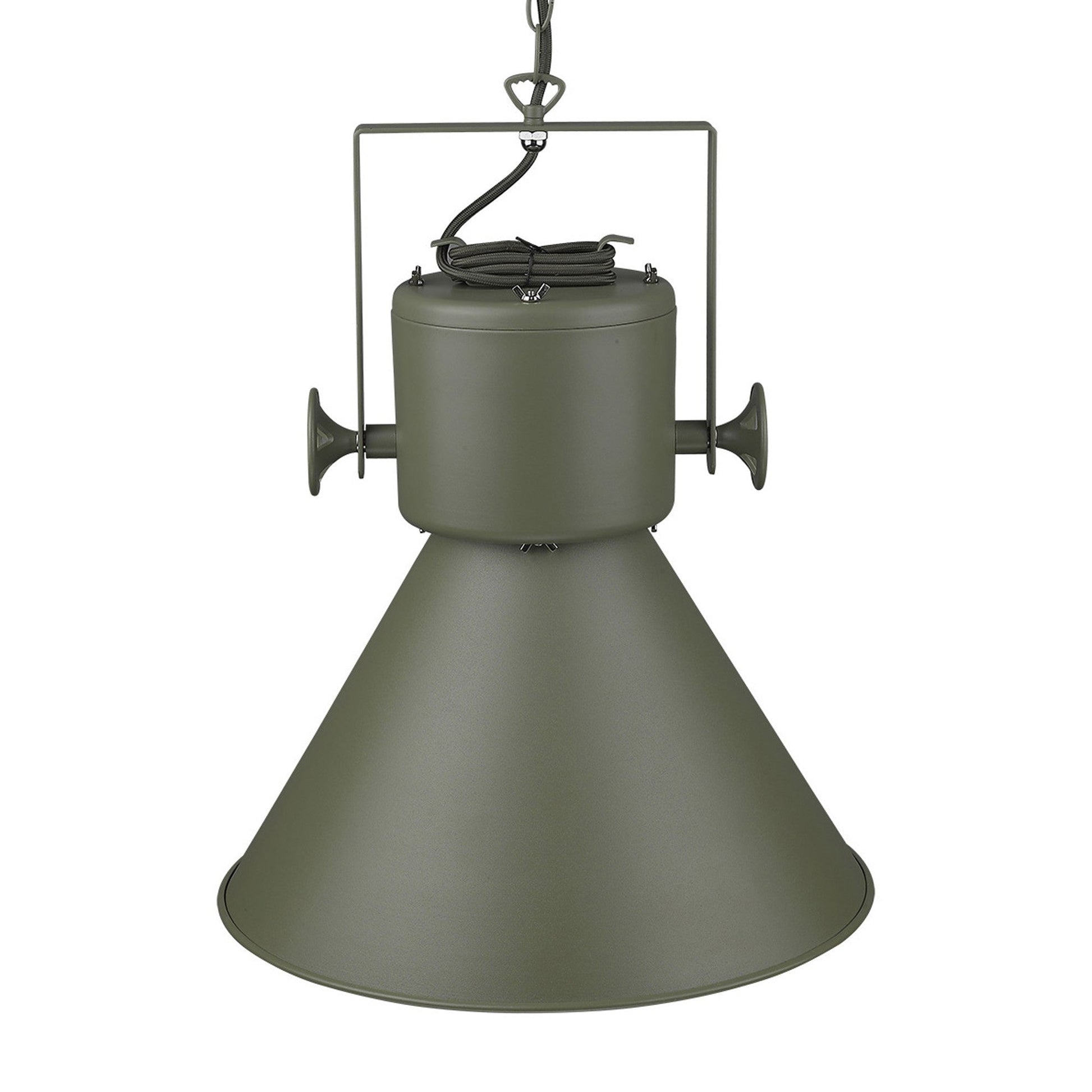 HomeRoots Crew 1-Light Pendant in Green Finish