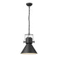 HomeRoots Crew 1-Light Pendant in Matte Black Finish