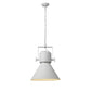 HomeRoots Crew 1-Light Pendant in White Finish