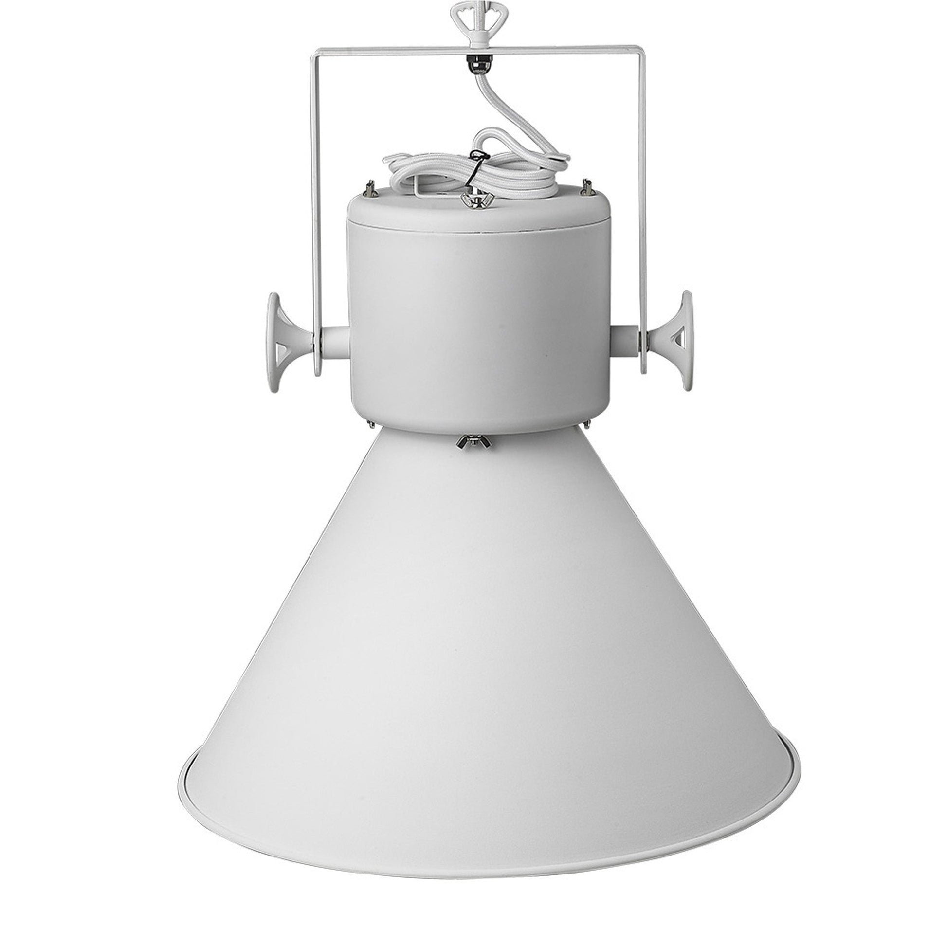 HomeRoots Crew 1-Light Pendant in White Finish