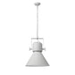 HomeRoots Crew 1-Light Pendant in White Finish