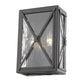 HomeRoots Criss Cross Water Glass Outdoor Light in Burnished Bronze Finish