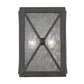 HomeRoots Criss Cross Water Glass Outdoor Light in Burnished Bronze Finish