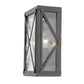 HomeRoots Criss Cross Water Glass Outdoor Light in Burnished Bronze Finish