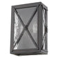 HomeRoots Criss Cross Water Glass Outdoor Light in Burnished Bronze Finish
