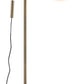 HomeRoots Crossed Floor Lamp With White and Brushed Bronze Finish