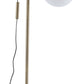 HomeRoots Crossed Floor Lamp With White and Brushed Bronze Finish