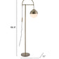 HomeRoots Crossed Floor Lamp With White and Brushed Bronze Finish