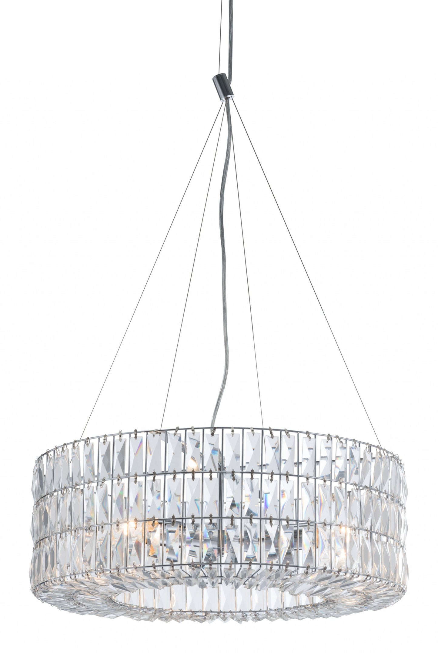 HomeRoots Crystal Bling Chandelier in Chrome Finish