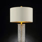 HomeRoots Crystal Desk Lamp With Gold Finish