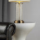 HomeRoots Crystal Desk Lamp With Gold Finish