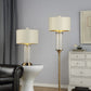HomeRoots Crystal Desk Lamp With Gold Finish