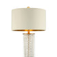 HomeRoots Crystal Desk Lamp With Gold Finish