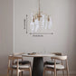 HomeRoots Dangling Faux Crystal Branches Chandelier in Gold Finish