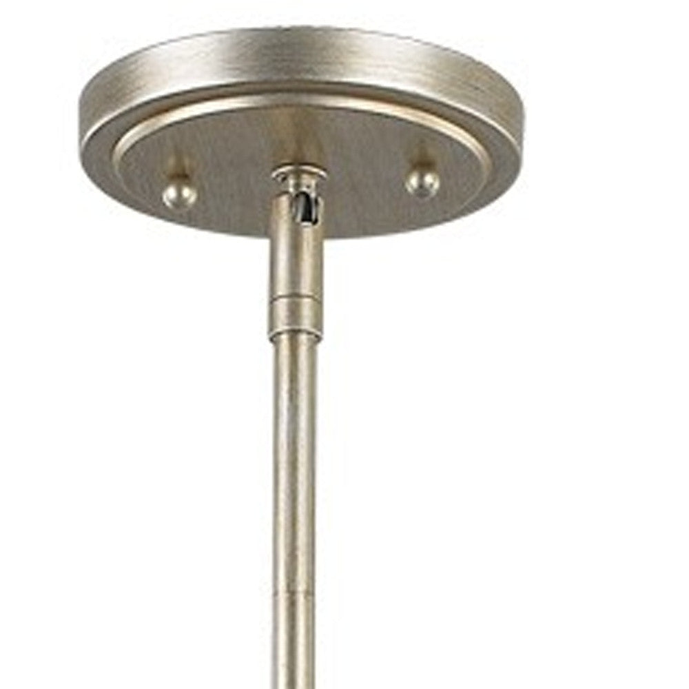 HomeRoots Daria 3-Light Pendant With Washed Gold And White Drum Shade in Washed Gold Finish