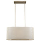 HomeRoots Daria 6-Light Island Pendant With Washed Gold And White Shade in Washed Gold Finish