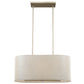 HomeRoots Daria 6-Light Island Pendant With Washed Gold And White Shade in Washed Gold Finish