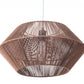 HomeRoots Dashy Ceiling Lamp With Brown Shade