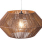 HomeRoots Dashy Ceiling Lamp With Brown Shade