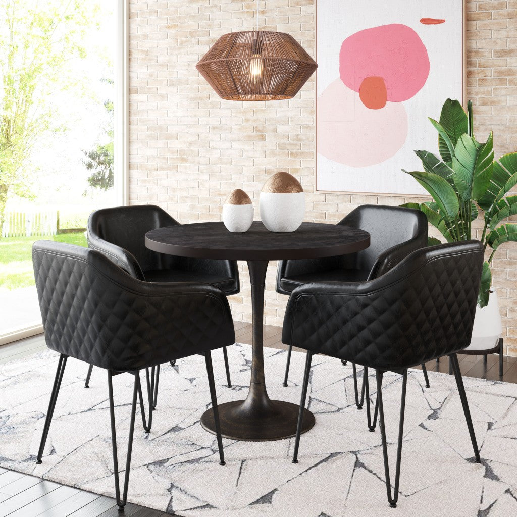 HomeRoots Dashy Ceiling Lamp With Brown Shade