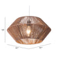 HomeRoots Dashy Ceiling Lamp With Brown Shade