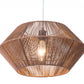 HomeRoots Dashy Ceiling Lamp With Brown Shade
