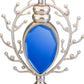 HomeRoots Dazzling Faux Turquoise Pendent Table Lamp in Silver Finish