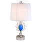 HomeRoots Dazzling Faux Turquoise Pendent Table Lamp in Silver Finish