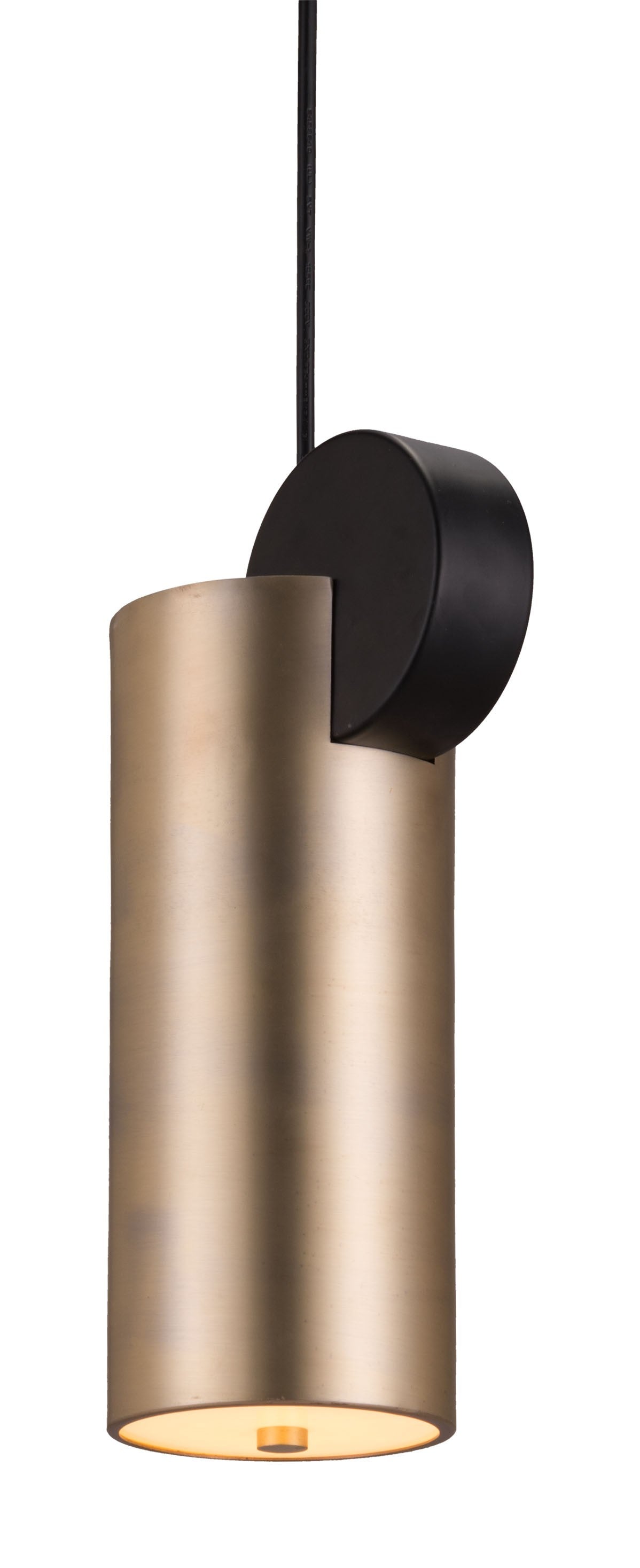 HomeRoots Deco Cylinder Ceiling Lamp in Gold Finish