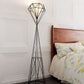 HomeRoots Diamond Floor Lamp in Black Finish