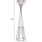 HomeRoots Diamond Floor Lamp in Black Finish