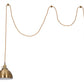 HomeRoots Dimmable Ceiling Light With Empire Brass Shades
