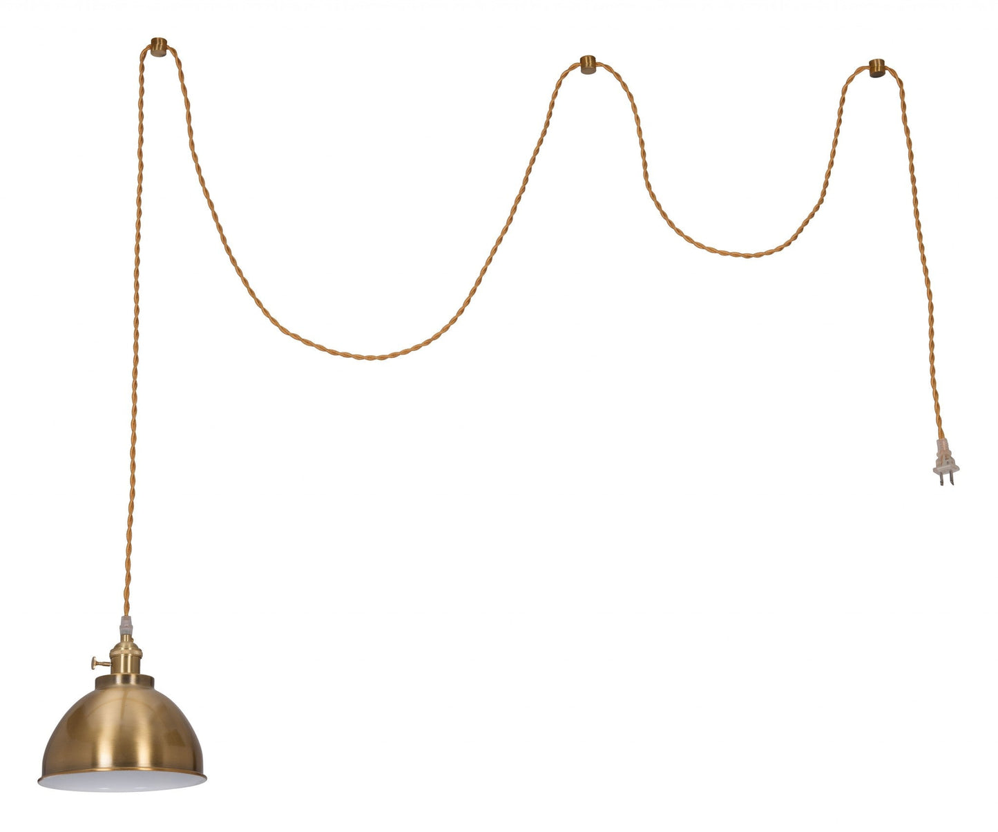 HomeRoots Dimmable Ceiling Light With Empire Brass Shades