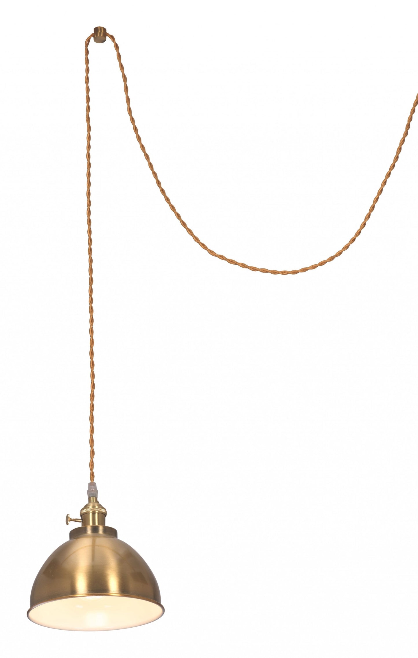 HomeRoots Dimmable Ceiling Light With Empire Brass Shades