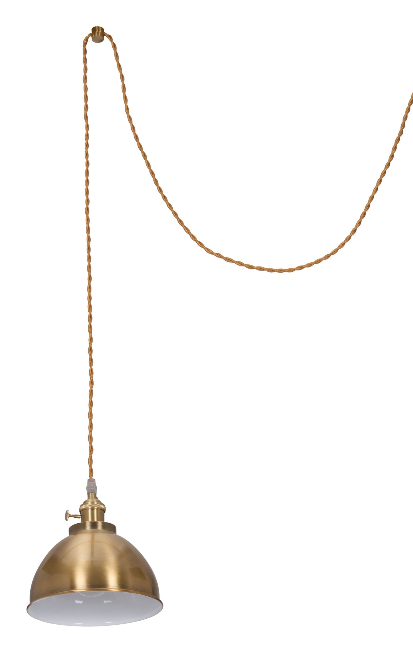 HomeRoots Dimmable Ceiling Light With Empire Brass Shades