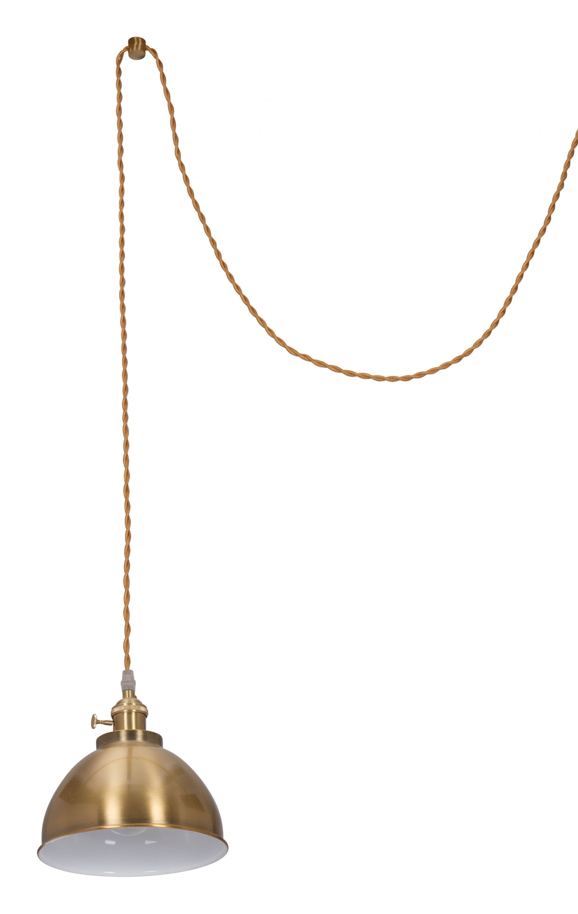 HomeRoots Dimmable Ceiling Light With Empire Brass Shades