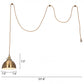 HomeRoots Dimmable Ceiling Light With Empire Brass Shades