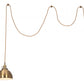 HomeRoots Dimmable Ceiling Light With Empire Brass Shades