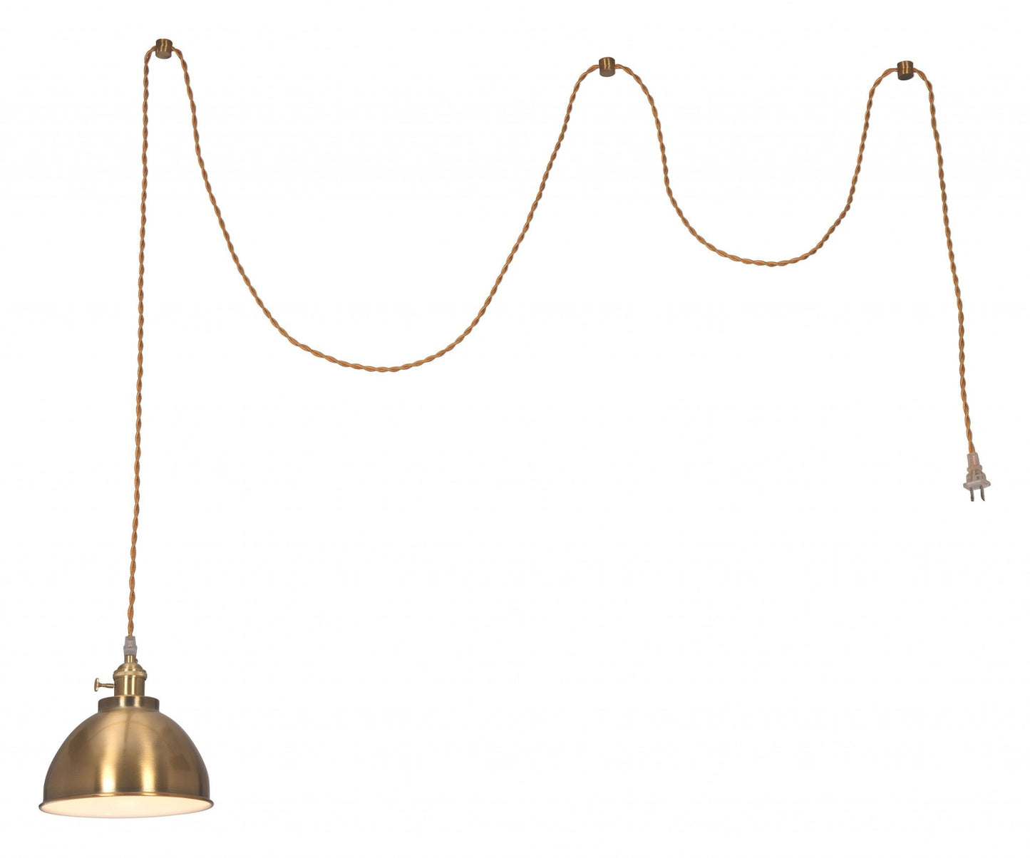 HomeRoots Dimmable Ceiling Light With Empire Brass Shades