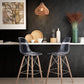 HomeRoots Dimmable Ceiling Light With Natural Empire Shades