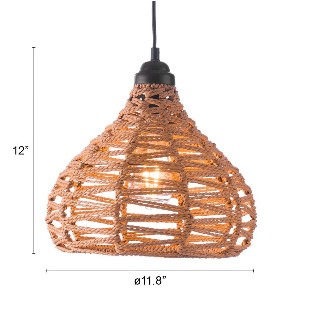 HomeRoots Dimmable Ceiling Light With Natural Empire Shades