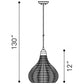 HomeRoots Dimmable Ceiling Light With Natural Empire Shades