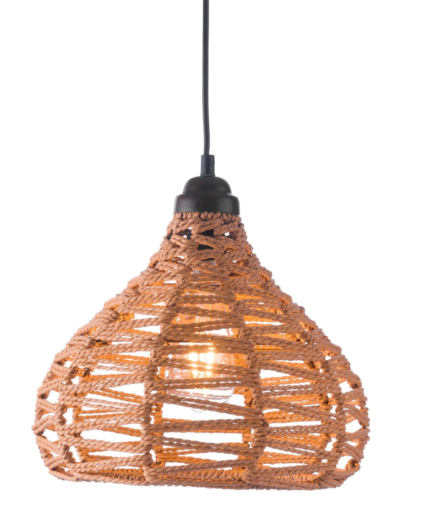 HomeRoots Dimmable Ceiling Light With Natural Empire Shades