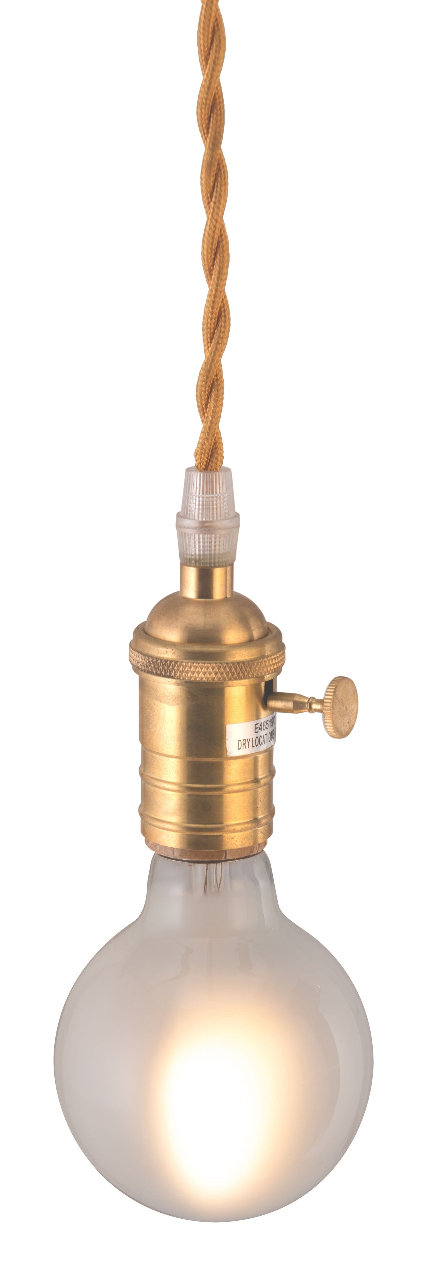 HomeRoots Dimmable Globe Ceiling Light in Brass Finish