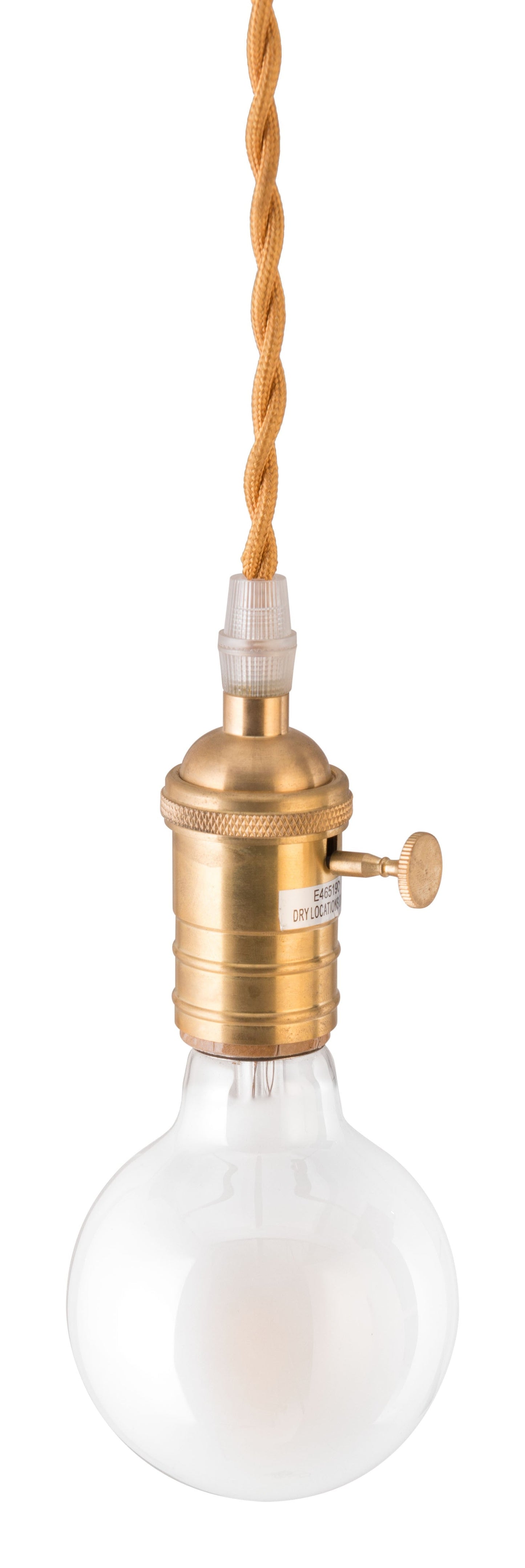 HomeRoots Dimmable Globe Ceiling Light in Brass Finish